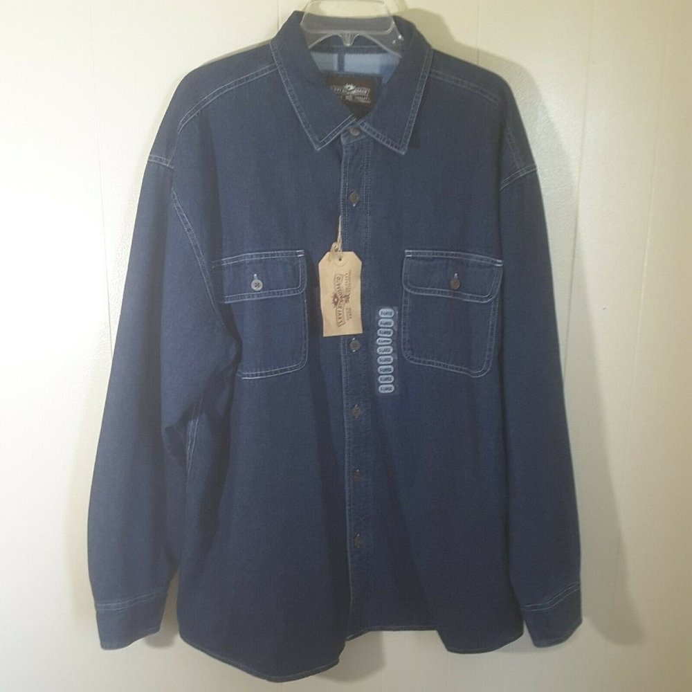 Levi Strauss and Co Men's Denim Jean Jacket Size XL Fleece Lined Blue NWT
